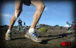 Les concurrents du Grand raid 2002 lors de leur passage au Piton Textor sur la route du volcan