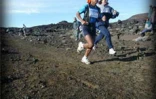 Les concurrents du Grand raid 2002 lors de leur passage au Piton Textor sur la route du volcan