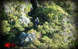 Les concurrents du Grand raid 2002 lors de leur passage au Piton Textor sur la route du volcan