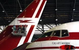 Visites des ateliers d'Air Mauritius à Plaisance -
Les avions sont démontées et toutes les pièces sont  vérifiées -
Photo J.-Y. K.