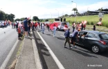Barrage pour distribution de tracts à Gillot