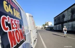 Mobilisation de l'intersyndicale devant la SRPP au Port