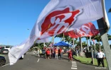 Contre la réforme des retraites : mobilisation devant des centres commerciaux à Saint-Denis