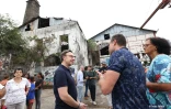 Stéphane Berne en visite à l'ancienne usine de Pierrefonds