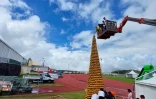 Tour d'ananas au Tampon, Record du monde de la plus haute pyramide de fruits