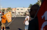 Mobilisation de l'intersyndicale devant la SRPP au Port