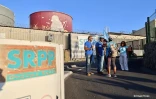 Mobilisation de l'intersyndicale devant la SRPP au Port