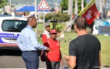 Contre la réforme des retraites : mobilisation devant des centres commerciaux à Saint-Denis