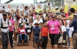 Grand Raid 2022 arrivée des joëlettes