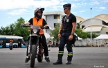 Des élèves du lycée Bellepierre ont participé à une matinée de sensibilisation à la conduite d’un deux-roue motorisé.