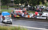 Distribution de tracts sur la 4 voies de Gillot