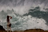 houle en bord de mer avec de grosses vagues