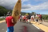 Manifestation contre la crise requins à Saint-Leu