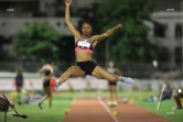  meeting international d?athlétisme  Heather Arneton se blesse au troisième saut photo richard bouhet 