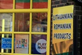 Un commerce d'alimentation qui vend des produits de Lituanie et de Roumanie, le 18 avril 2019 à Boston, ville où vivent de nombreux Européens de l'est 