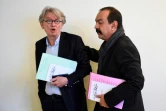 Les leaders syndicaux Jean-Claude Mailly (FO) et Philippe Martinez (CGT) à Paris, le 29 mars 2017 