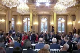 Emmanuel Macron lors du grand débat à Grand Bourgtheroulde le 15 janvier 2019