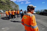 Manifestation travailleurs chantiers NRL Le Port