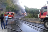 La Montagne : Un bus en feu au 8ème kilomètre