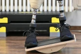 Vitaliy Saiko, un ex-soldat qui a perdu ses jambes pendant la guerre en Ukraine, est l'un des premiers patients à bénéficier d'un programme allemand de soins destiné aux amputés ukrainiens, le 25 juillet 2024 à Berlin
