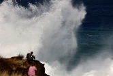 houle en bord de mer avec de grosses vagues