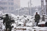 Des soldats des forces pro-gouvernementales le 21 décembre 2016 à Alep