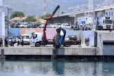 la voiture repêchée dans la darse du port le 27 janvier 2020