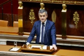 Le ministre de l'Intérieur Gérald Darmanin lors d'un débat sur la loi immigration, le 11 décembre 2023 à l'Assemblée, à Paris