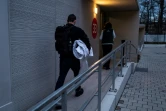 Un réfugié ukrainien arrive dans un centre d'accueil à Berlin, le 25 février 2022 en Allemagne