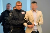 Le Syrien Alaa S, soupçonné d'avoir poignardé Daniel H. à Chemnitz, au tribunal de Dresde le 18 mars 2019