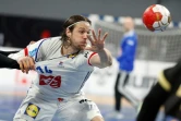 Le demi centre de l'équipe de France de handball, Kentin Mahé, lors du match du Mondial contre le Portugal, le 24 janvier 2021 dans la Ville du 6 octobre, un faubourg, près du Caire