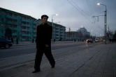 Dans les rues de Pyongyang, le 14 avril 2012