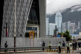 Police dans les rues de Hong Kong, pendant la visite du président chinois Xi Jinping, le 30 juin 2022