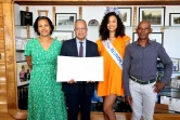 Cyrille Melchior reçoit Mélanie Odules, Miss Réunion 2023