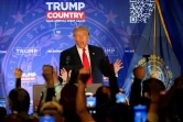 Donald Trump, favori de la primaire républicaine, lors d'un meeting à Portsmouth (New Hampshire), le 17 janvier 2024