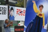 Un partisan de l'ex-présidente sud-coréenne demande sa libération devant la Cour centrale de Séoul le 20 juillet 2018