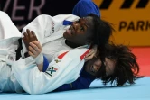 Clarisse Agbegnenou en or dans la catégorie des -63 kg aux Mondiaux de Tokyo après sa victoire sur la Japonaise Miku Tashiro, le 28 août 2019