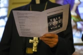 Le secrétaire général de la conférence épiscopale argentine, Carlos Humberto Malfa, lors d'une prière ?cuménique "pour la vie", à Buenos Aires, le 7 juin 2018
