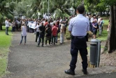 Manifestation du syndicat SGP Police devant la préfecture