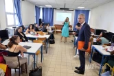 Rostane Mehdi, recteur de l'académie de La Réunion en visite au lycée Georges Brassens .