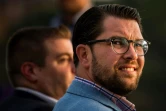 Le leader du parti des Démocrates de Suède (extrême-droite), Jimmie Akesson, lors d'un meeting à Stockholm, le 8 septembre 2018