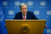 Le secrétaire général de l'ONU Antonio Guterres s'exprime devant la presse le 27 juillet 2023 à New York