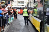 controle gendarmerie à la gare routière de saint-paul