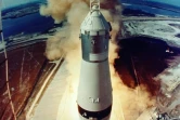 Décollage de la mission Apollo 11 le 16 juillet 1969 depuis le centre spatial Kennedy en Floride
