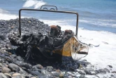 Saint-André : un bateau calciné échoué sur le littoral de Bois-Rouge [?]