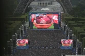 La fanzone du Champ-de-Mars à Paris pendant la finale de l'Euro entre le Portugal et la France, le 10 juillet 2016