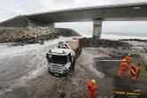 Eliakim la houle sur la route du Littoral cahntier de la NRL