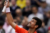 Le Serbe Novak Djokovic vainqueur du Suisse Henri Laaksonen au 2e tour de Roland-Garros, le 30 mai 2019 à Paris 