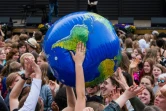 Manifestation de jeunes pour sauver la planète menacée par les changements climatiques, à Stockholm, le 24 mai 2019
