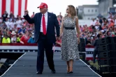 Donald et Melania Trump quittent un meeting de campagne à Tampa, en Floride, le 29 octobre 2020